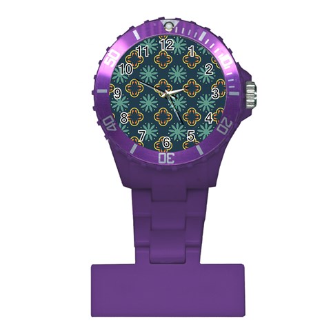 Flowers Pattern Design Abstract Plastic Nurses Watch from ArtsNow.com Front