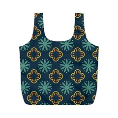 Flowers Pattern Design Abstract Full Print Recycle Bag (M) from ArtsNow.com Front