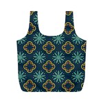 Flowers Pattern Design Abstract Full Print Recycle Bag (M)