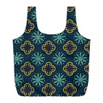 Flowers Pattern Design Abstract Full Print Recycle Bag (L)