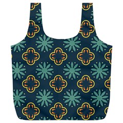 Flowers Pattern Design Abstract Full Print Recycle Bag (XL) from ArtsNow.com Front