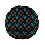 Flowers Pattern Design Abstract Standard 15  Premium Flano Round Cushions