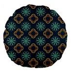 Flowers Pattern Design Abstract Large 18  Premium Flano Round Cushions