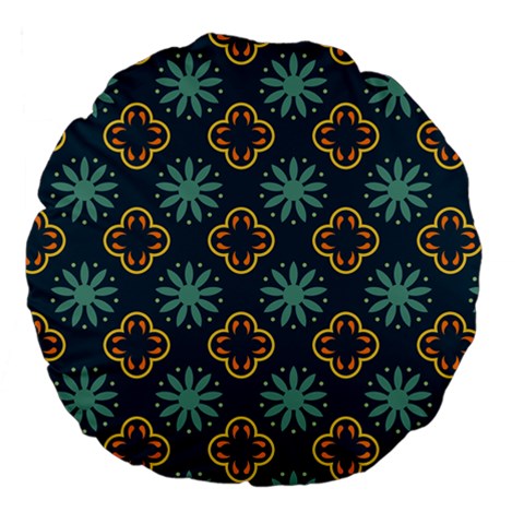 Flowers Pattern Design Abstract Large 18  Premium Flano Round Cushions from ArtsNow.com Back