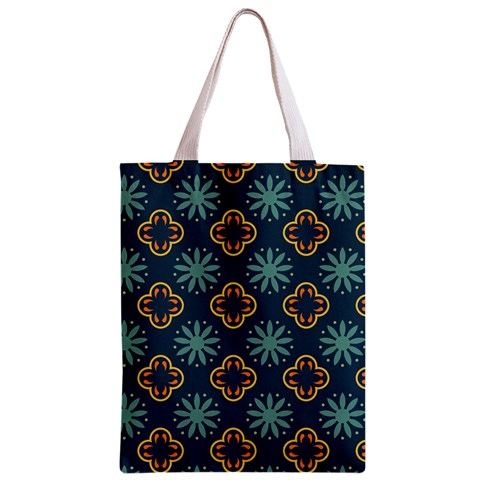 Flowers Pattern Design Abstract Zipper Classic Tote Bag from ArtsNow.com Front