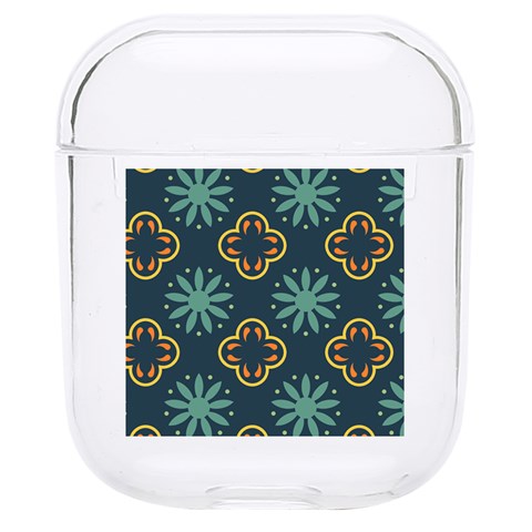 Flowers Pattern Design Abstract Hard PC AirPods 1/2 Case from ArtsNow.com Front