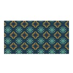 Flowers Pattern Design Abstract Satin Wrap 35  x 70 