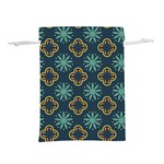 Flowers Pattern Design Abstract Lightweight Drawstring Pouch (L)