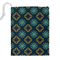 Flowers Pattern Design Abstract Drawstring Pouch (5XL) from ArtsNow.com Back