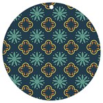 Flowers Pattern Design Abstract UV Print Acrylic Ornament Round