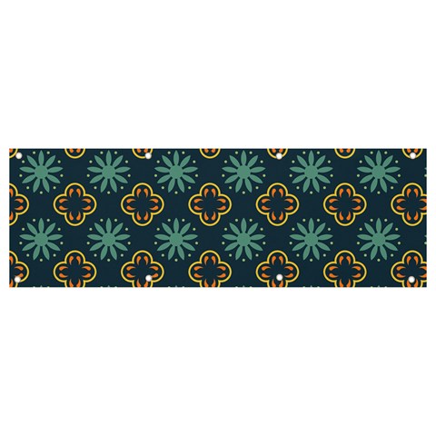 Flowers Pattern Design Abstract Banner and Sign 9  x 3  from ArtsNow.com Front