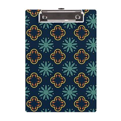 Flowers Pattern Design Abstract A5 Acrylic Clipboard from ArtsNow.com Front