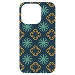 Flowers Pattern Design Abstract iPhone 14 Pro Black UV Print Case