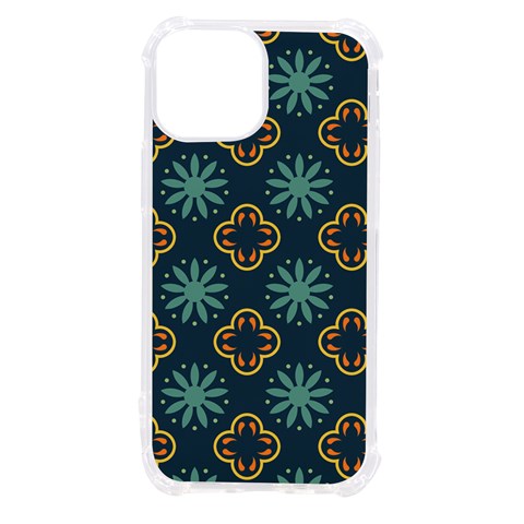 Flowers Pattern Design Abstract iPhone 13 mini TPU UV Print Case from ArtsNow.com Front