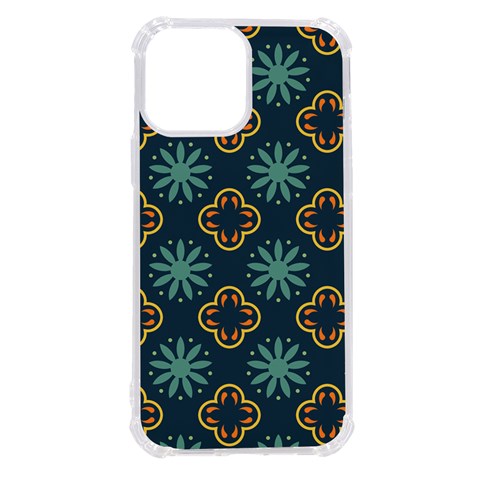 Flowers Pattern Design Abstract iPhone 13 Pro Max TPU UV Print Case from ArtsNow.com Front