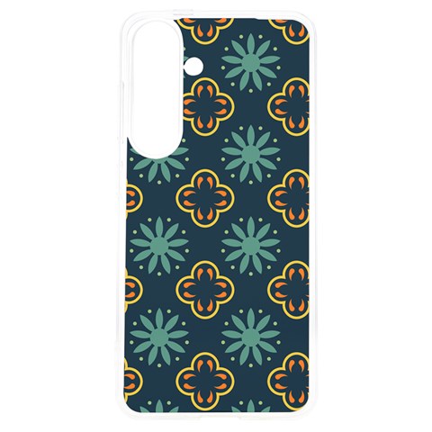 Flowers Pattern Design Abstract Samsung Galaxy S24 6.2 Inch TPU UV Case from ArtsNow.com Front