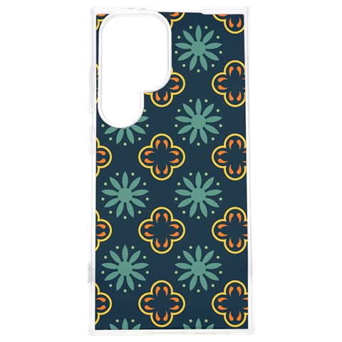 Flowers Pattern Design Abstract Samsung Galaxy S24 Plus 6.7 Inch TPU UV Case from ArtsNow.com Front