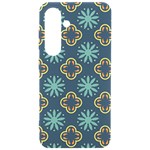 Flowers Pattern Design Abstract Samsung Galaxy S24 6.2 Inch Black TPU UV Case