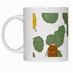 Nasturtium Flowers Plant Leaves White Mug