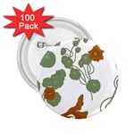 Nasturtium Flowers Plant Leaves 2.25  Buttons (100 pack) 