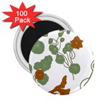 Nasturtium Flowers Plant Leaves 2.25  Magnets (100 pack) 