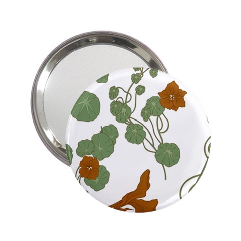 Nasturtium Flowers Plant Leaves 2.25  Handbag Mirrors from ArtsNow.com Front