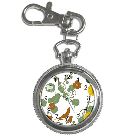 Nasturtium Flowers Plant Leaves Key Chain Watches from ArtsNow.com Front