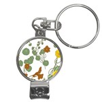 Nasturtium Flowers Plant Leaves Nail Clippers Key Chain