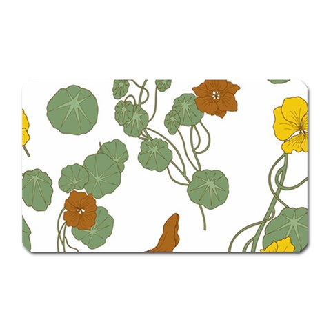 Nasturtium Flowers Plant Leaves Magnet (Rectangular) from ArtsNow.com Front