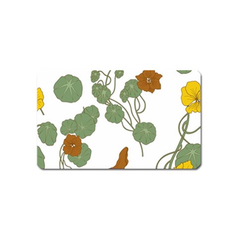 Nasturtium Flowers Plant Leaves Magnet (Name Card) from ArtsNow.com Front