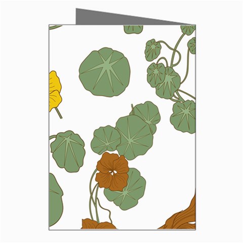 Nasturtium Flowers Plant Leaves Greeting Card from ArtsNow.com Right