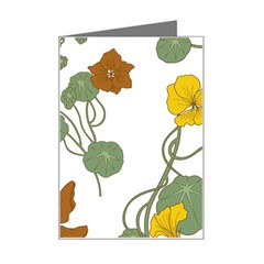 Nasturtium Flowers Plant Leaves Mini Greeting Card from ArtsNow.com Left