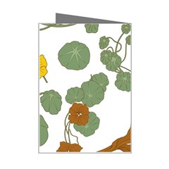 Nasturtium Flowers Plant Leaves Mini Greeting Card from ArtsNow.com Right