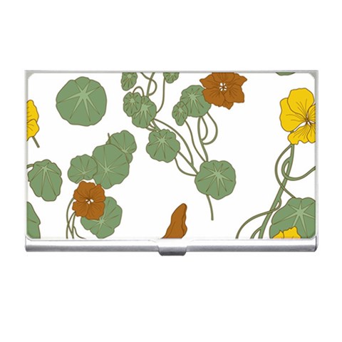 Nasturtium Flowers Plant Leaves Business Card Holder from ArtsNow.com Front