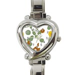 Nasturtium Flowers Plant Leaves Heart Italian Charm Watch