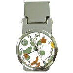 Nasturtium Flowers Plant Leaves Money Clip Watches