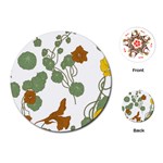 Nasturtium Flowers Plant Leaves Playing Cards Single Design (Round)