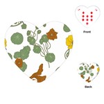 Nasturtium Flowers Plant Leaves Playing Cards Single Design (Heart)