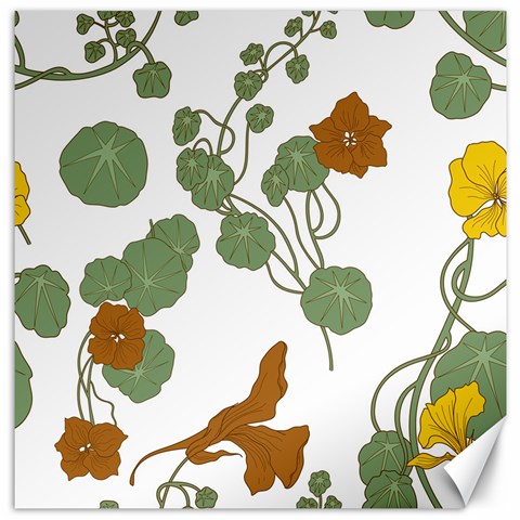 Nasturtium Flowers Plant Leaves Canvas 12  x 12  from ArtsNow.com 11.4 x11.56  Canvas - 1