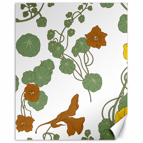 Nasturtium Flowers Plant Leaves Canvas 16  x 20  from ArtsNow.com 15.75 x19.29  Canvas - 1