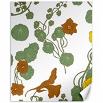 Nasturtium Flowers Plant Leaves Canvas 16  x 20 