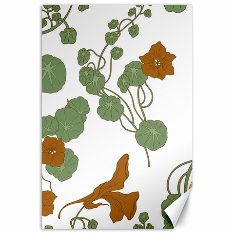 Nasturtium Flowers Plant Leaves Canvas 24  x 36  from ArtsNow.com 23.35 x34.74  Canvas - 1