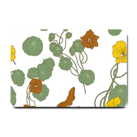 Nasturtium Flowers Plant Leaves Small Doormat from ArtsNow.com 24 x16  Door Mat