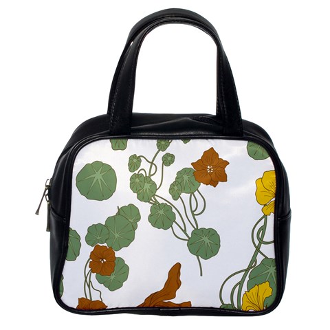 Nasturtium Flowers Plant Leaves Classic Handbag (One Side) from ArtsNow.com Front