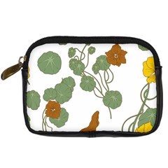 Nasturtium Flowers Plant Leaves Digital Camera Leather Case from ArtsNow.com Front