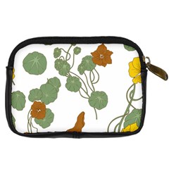 Nasturtium Flowers Plant Leaves Digital Camera Leather Case from ArtsNow.com Back