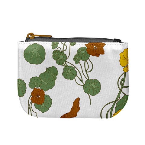 Nasturtium Flowers Plant Leaves Mini Coin Purse from ArtsNow.com Front