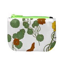 Nasturtium Flowers Plant Leaves Mini Coin Purse from ArtsNow.com Front