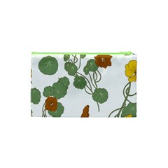 Nasturtium Flowers Plant Leaves Cosmetic Bag (Small) from ArtsNow.com Back