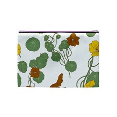 Nasturtium Flowers Plant Leaves Cosmetic Bag (Medium) from ArtsNow.com Back